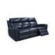 Jonathan Blue Leather Lay Flat Power Reclining Living Room Set with USB Charging