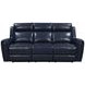 Jonathan Blue Leather Lay Flat Power Reclining Living Room Set with USB Charging
