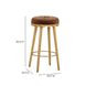 Oodle Bronze Performance Vegan Mohair Upholstered Bar Stool