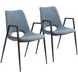 Desi Blue and Black Dining Chair Set of 2