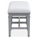Charleston Harbor Gray Upholstered Dining Bench
