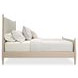 Rhythm Ivory and Sun Drenched Oak Performance Fabric King Upholstered Panel Bed