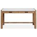 Foxrun Hollow Sierra Brown and White 60" Marble Top Writing Desk