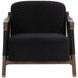 Calloway Abbington Black and Onyx Leather Upholstered Lounge Chair