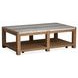 Foxrun Hollow Sierra Brown Rectangular Marble Top Cocktail Table