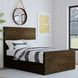 Dovetail Graphite Full Panel Bed with 2 Drawers