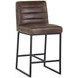 Ares Havana Dark Brown Upholstered Counter Height Stool