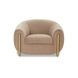 Lina Cafe Au Lait Performance Velvet Upholstered Accent Chair