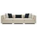 Fusion Beige 3 Piece Modular Sofa Sectional with Pillows