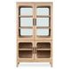 Somerset Butternut 4 Glass Door Buffet Curio with LED