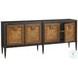 Solmere Black and Mapa Burl 4 Door Console Table