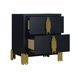 Empire Black Upholstered Panel Bedroom Set with LED