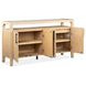 Somerset Butternut 4 Door Glass Top Sideboard