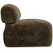 Paley Brown Leather Shearling Swivel Chair