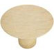 Rhenora Travertine Look 43" Round Concrete Top Outdoor Dining Table