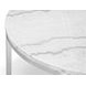 Isolde White and Brushed Nickel Round Marble Top Cocktail Table