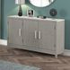 Essence Gray and White 3 Door Marble Top Server