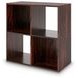 Glosmount Cherry and Light Brown Four Cube Organizer