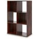 Glosmount Cherry and Light Brown Six Cube Organizer