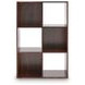 Glosmount Cherry and Light Brown Six Cube Organizer
