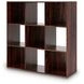 Glosmount Cherry and Light Brown Nine Cube Organizer