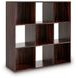 Glosmount Cherry and Light Brown Nine Cube Organizer