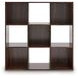 Glosmount Cherry and Light Brown Nine Cube Organizer
