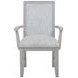 Fiona Mist Gray Upholstered Dining Arm Chair Set of 2