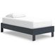 Simmenfort Matte Navy Twin Platform Bed