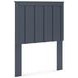 Simmenfort Matte Navy Blue Twin Panel Headboard