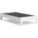 Hallityn Matte White Twin Platform Bed