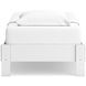 Hallityn Matte White Twin Platform Bed