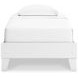 Hallityn Matte White Twin Platform Bed
