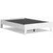 Hallityn Matte White Full Platform Bed