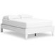 Hallityn Matte White Full Platform Bed