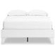 Hallityn Matte White Full Platform Bed