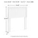 Hallityn Matte White Twin Panel Headboard
