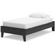 Socalle Matte Black Twin Platform Bed