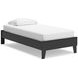 Socalle Matte Black Twin Platform Bed