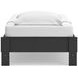 Socalle Matte Black Twin Platform Bed