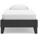 Socalle Matte Black Twin Platform Bed