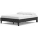 Socalle Matte Black Queen Platform Bed