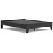 Socalle Matte Black Queen Platform Bed