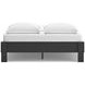 Socalle Matte Black Queen Platform Bed