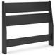 Socalle Matte Black Twin Panel Headboard