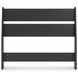 Socalle Matte Black Twin Panel Headboard