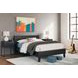 Socalle Matte Black Full Panel Headboard