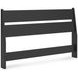 Socalle Matte Black Full Panel Headboard