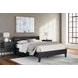 Socalle Matte Black Queen Panel Headboard