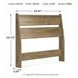 Deanlow Honey Twin Panel Headboard